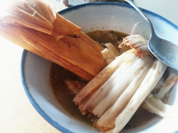 Served with tamales