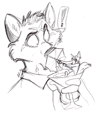 Tiny foxes: not very good for martinis