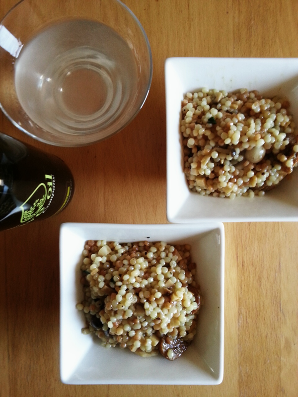 Round pasta, square bowls